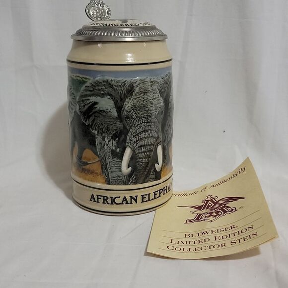 Budweiser African elephant stein - Picture 3 of 4